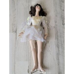 Franklin heirloom Peggy‎ Fleming AS IS ice skater porcelain doll collectible
